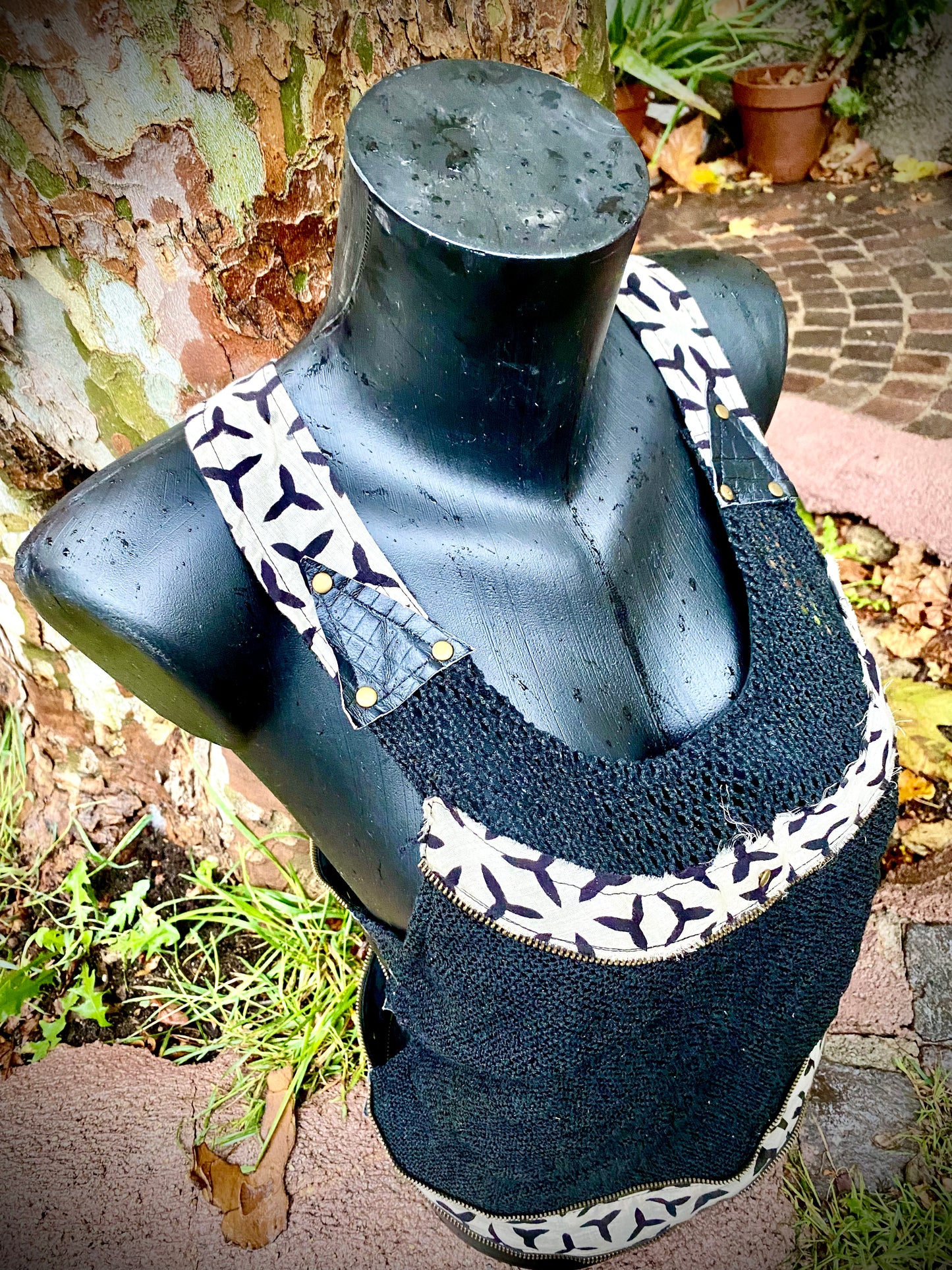 Rib Top | Blockprint Black & White