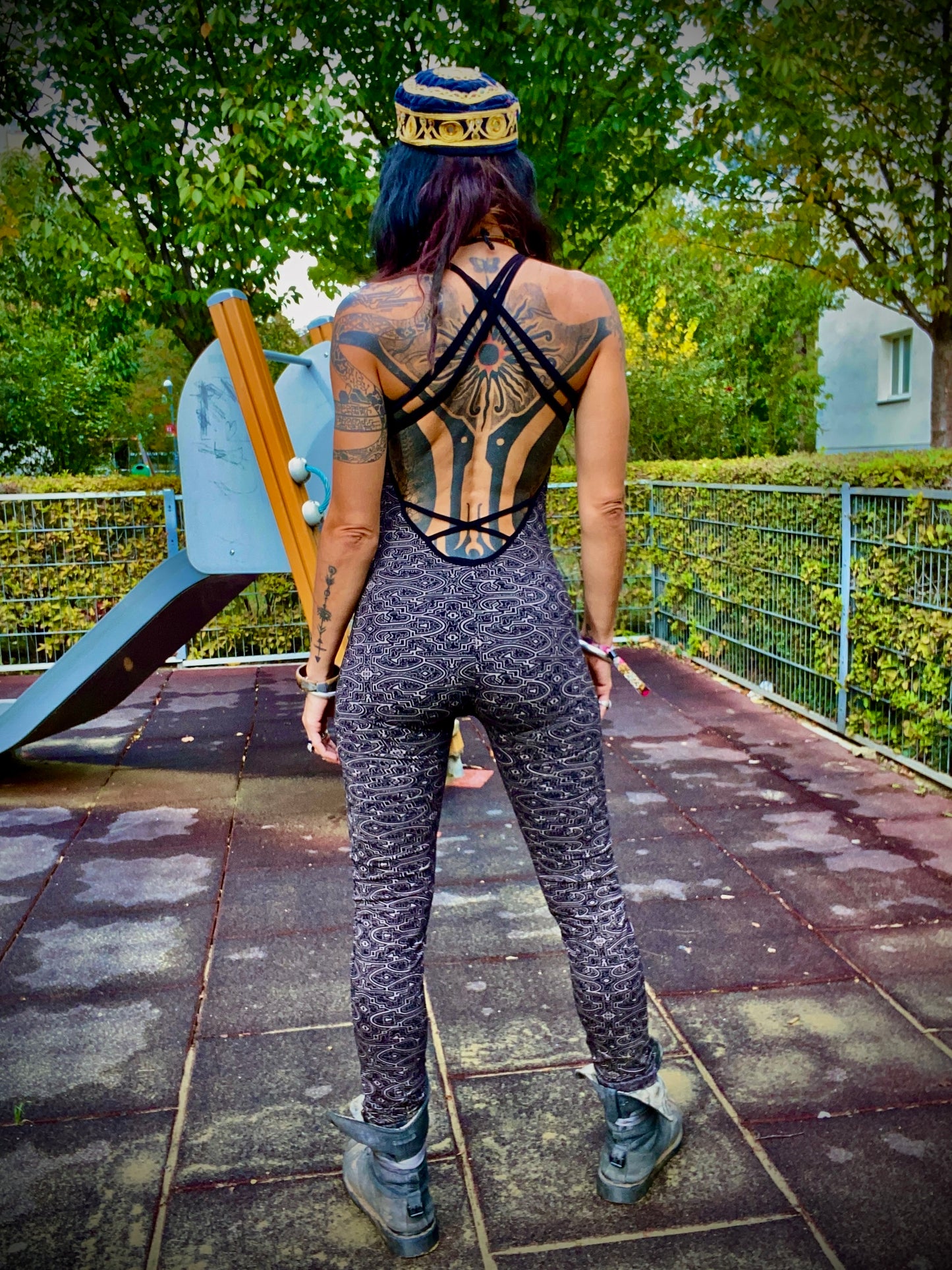 Jumpsuit with Ayahuaska inspired print