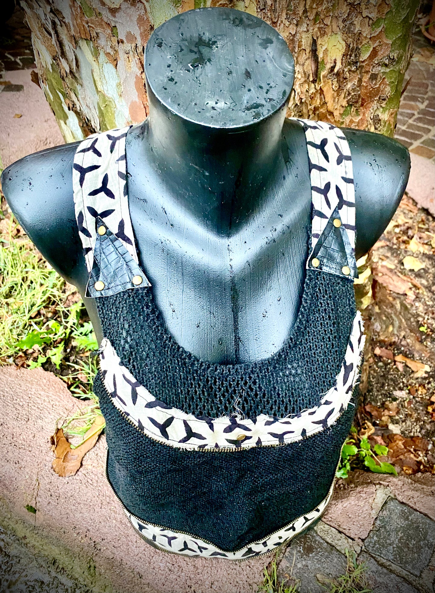 Rib Top | Blockprint Black & White