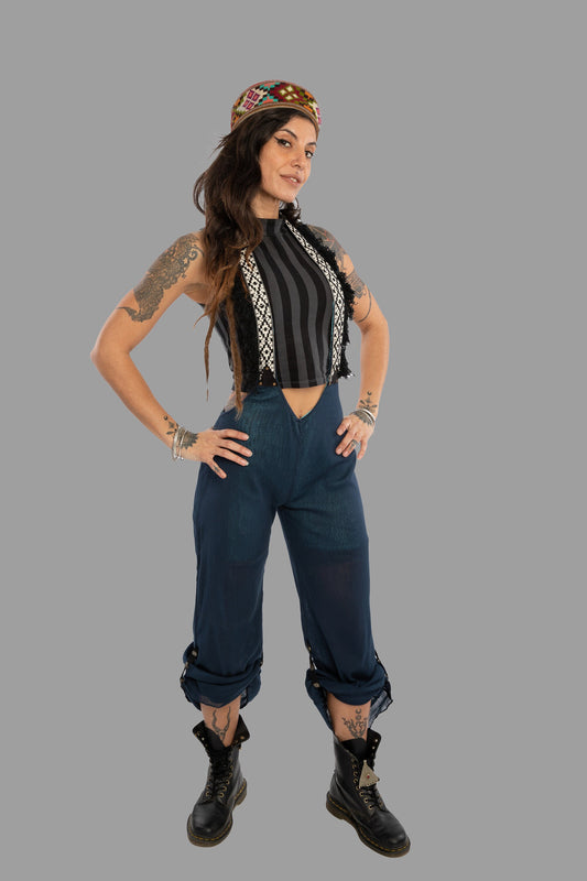 Suspender Pants | Navy